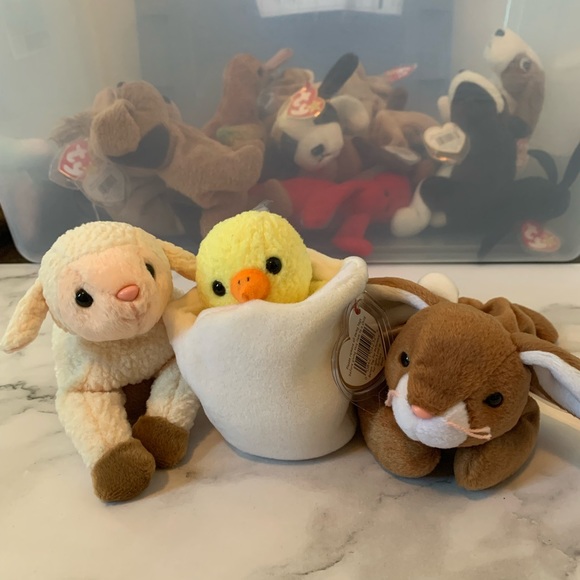 Ty Beanie Babies Easter Bundle 🐣 🐰 🐑 - Picture 1 of 7